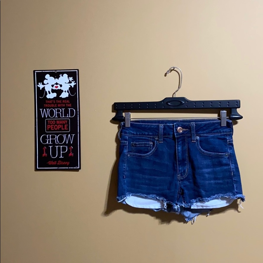 🌛American eagle hi rise shortie jean shorts🌛